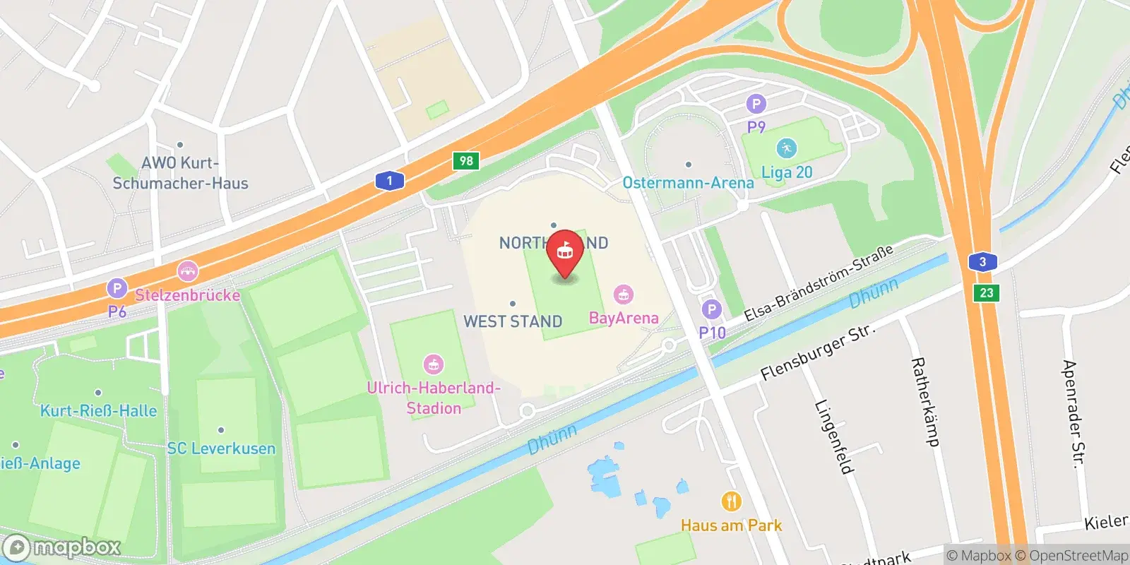 Карта: Leverkusen