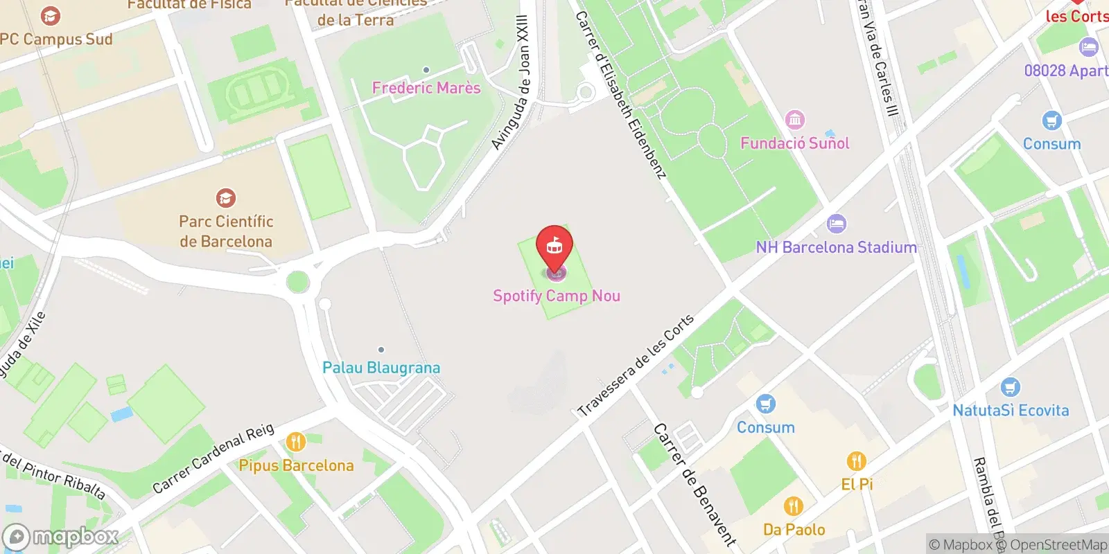 Mappa: La Maternitat i Sant Ramon