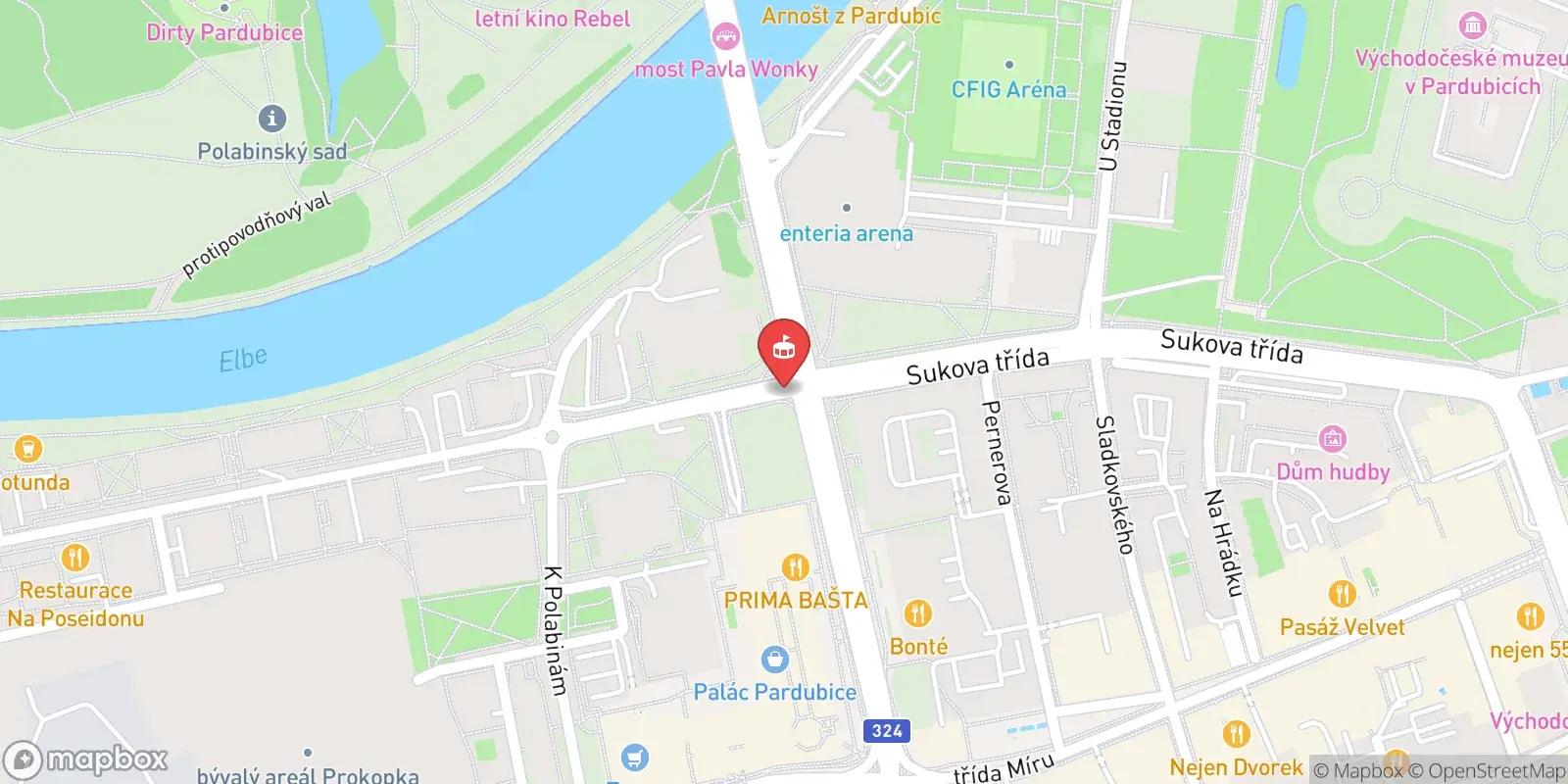 Карта: Pardubice