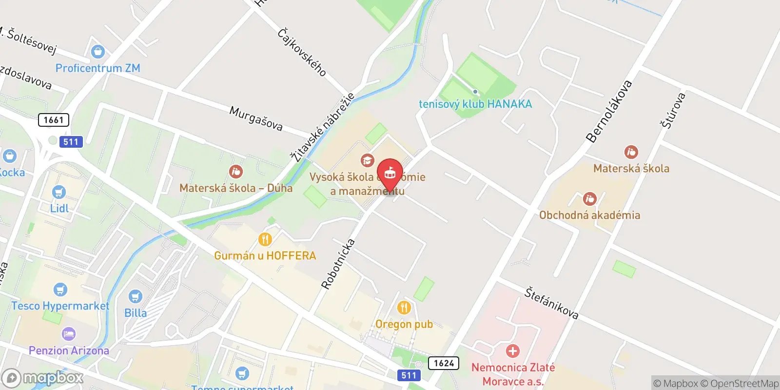 Carte : Zlaté Moravce
