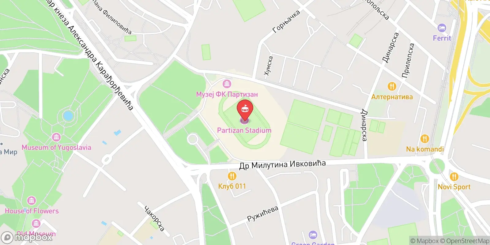 Mappa: Bělehrad
