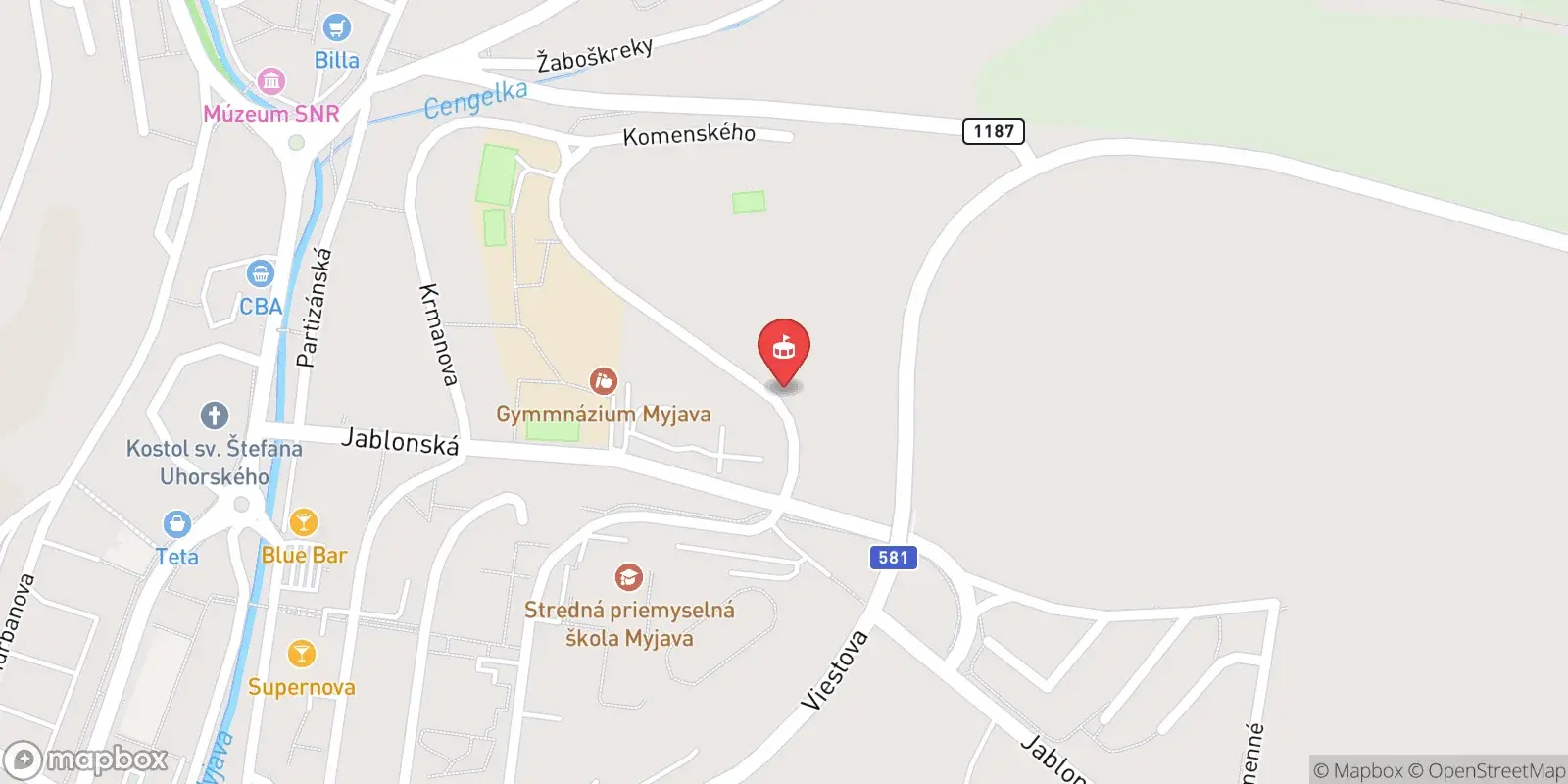 Карта: Myjava