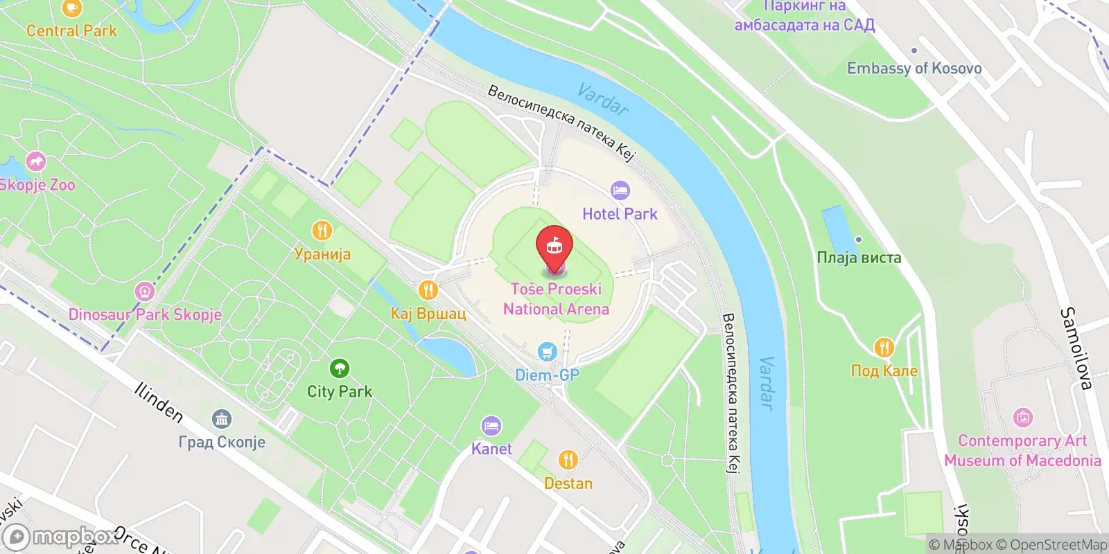 Карта: Skopje