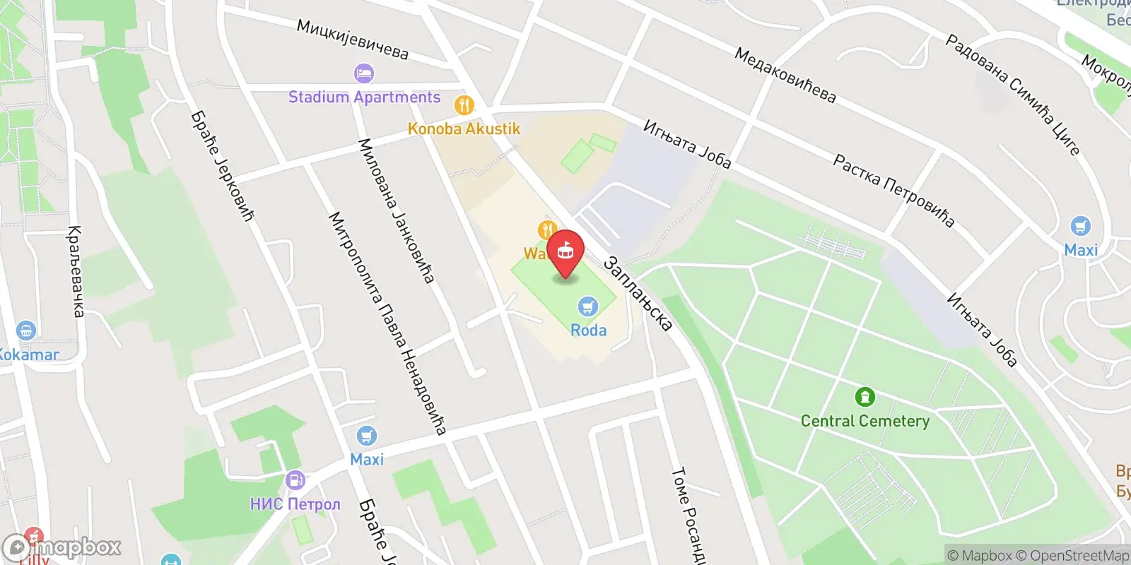 Mappa: Bělehrad