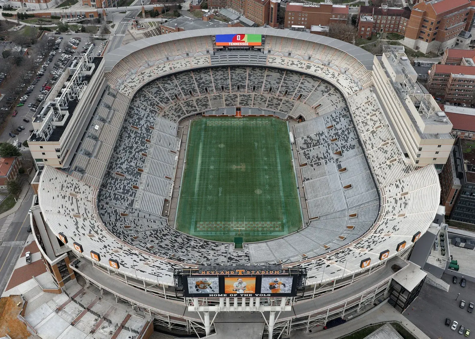 Neyland Stadium, Knoxville, Amerika Birleşik Devletleri — 102.455 kapasiteli futbol stadyumu — 2019 Tennessee Volunteers futbol takımı evi
